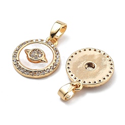 Brass Micro Pave Cubic Zirconia Charms&nbsp;KK-L222-019G