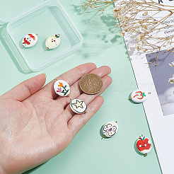 7Pcs Handmade Porcelain Pendants&nbsp;PALLOY-PH01944