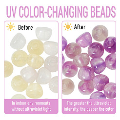 20Pcs 2 Colors Resin UV Reactive Beads&nbsp;RESI-TA0005-68