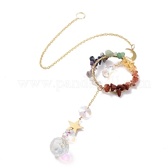 Moon & Teardrop Glass Hanging Suncatchers&nbsp;LS-HJEW-I011-04G