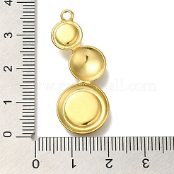 Ion Plating(IP) 304 Stainless Steel Cabochon Settings for Enamel&nbsp;STAS-U031-04G