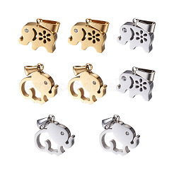 8Pcs 4 Styles 304 Stainless Steel Pendants&nbsp;STAS-TA0001-36