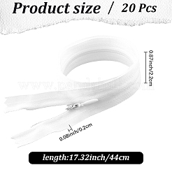 20Pcs Nylon Zipper with Zipper Sliders&nbsp;DIY-CY0002-43B