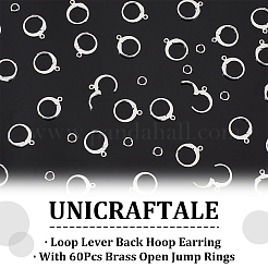 60Pcs 304 Stainless Steel Leverback Earring Findings&nbsp;STAS-UN0050-85