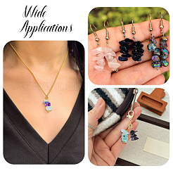 24Pcs 12 Styles Mixed Gemstone Chip Pendants&nbsp;PALLOY-TAC0166