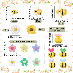 100Pcs Resin Cabochons&nbsp;FIND-SC0022-29
