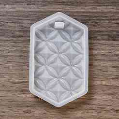 DIY Embossed Flower Pattern Pendant Silicone Molds&nbsp;DIY-G079-01E