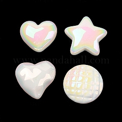 Electroplated Iridescent Opaque Resin Decoden Cabochons&nbsp;RESI-Q230-07