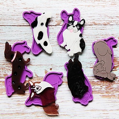 6Pcs 6 Styles Hair Cabochon Food Grade Silicone Molds&nbsp;SIMO-PW0002-40