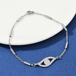 304 Stainless Steel Link Bracelets for Women&nbsp;BJEW-H208-01P