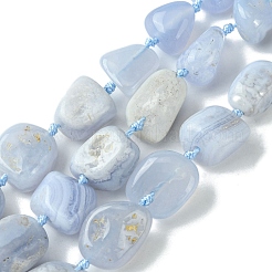 Natural Blue Lace Agate Beads Strands&nbsp;G-G117-B07-02