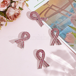 4Pcs Awareness Ribbon Rhinestone Pins&nbsp;JEWB-GO0001-22