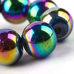 Electroplate Transparent Glass Beads Strands&nbsp;EGLA-Q062-8mm-D02