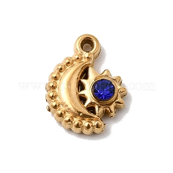 304 Stainless Steel Pave Rhinestone Charms&nbsp;STAS-G369-13G