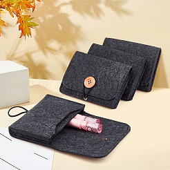 5Pcs Felt Jewelry Storage Bags with Button&nbsp;ABAG-BC0001-71A