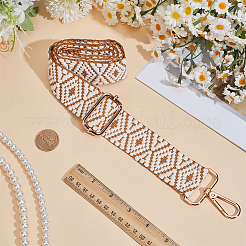 Rhombus Pattern Nylon Canvas Handbag Webbing Bag Straps&nbsp;FIND-CN0002-38A