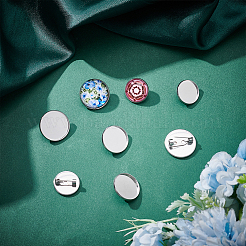 36Pcs 3 Style 304 Stainless Steel Brooch Cabochon Settings&nbsp;STAS-UN0029-40