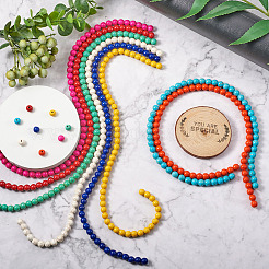 8 Strands 8 Colors Synthetic Turquoise Beads Strands&nbsp;TURQ-KS0001-02