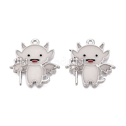 Halloween Theme Rack Plating Luminous Alloy Enamel Pendants&nbsp;ENAM-N056-233P