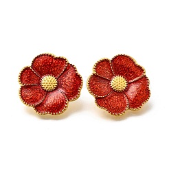 Alloy Enamel Stud Earrings&nbsp;EJEW-H156-01G