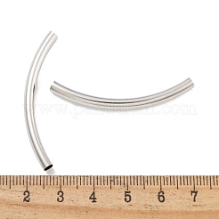 Brass Curved Tube Beads&nbsp;KK-B120-04E-P