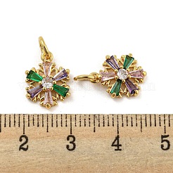 Brass Micro Pave Colorful Cubic Zirconia Pendants&nbsp;KK-G490-24G