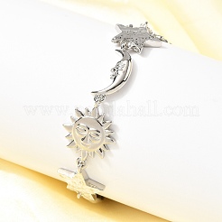 Brass Link Bracelets for Women&nbsp;LS-BJEW-C118-01P