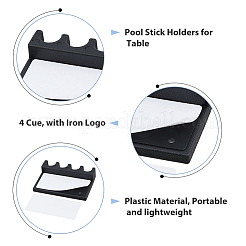 Self Adhesive Plastic Billiard Cue Stick Rack Billiard Table Accessories&nbsp;DIY-WH0430-317A