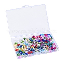 180Pcs 12 Colors Birthstone Charms Glass Charms&nbsp;RGLA-ZZ0001-01-8mm