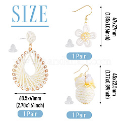 3 Pairs 3 Styles Earrring Sets&nbsp;EJEW-TA000-70A