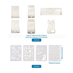Plastic & Stainless Steel Drawing Stencil&nbsp;DIY-TA0003-19