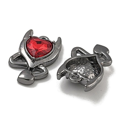 Rack Plating Alloy Rhinestone Pendants&nbsp;PALLOY-F312-14B