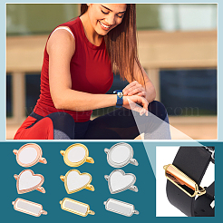 9 Sets 9 Styles Alloy Heat Transfer Watch Band Accessories&nbsp;FIND-NB0005-97