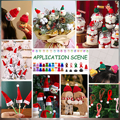 Christmas Theme Plastic Doll Hat & Cloth Scarf Sets&nbsp;DIY-NB0012-65
