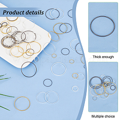 180Pcs 18 Styles Brass Linking Rings&nbsp;KK-PH0009-99