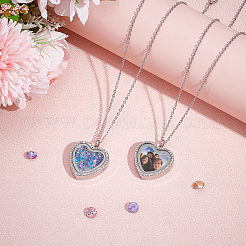 DIY Heart Pendant Necklace Making Kits&nbsp;DIY-UN0007-67