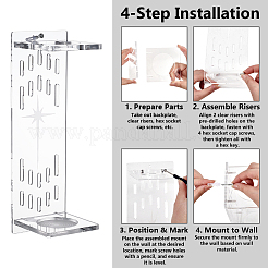 Acrylic Wall-Mounted Sword Display Stands&nbsp;ODIS-WH0099-269