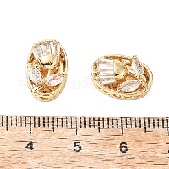 Brass Micro Pave Cubic Zirconia Beads&nbsp;KK-A259-06G