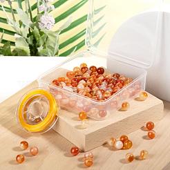 100Pcs 8mm Natural Carnelian Round Beads&nbsp;DIY-LS0002-39