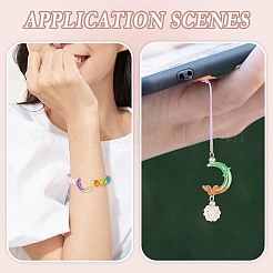 60Pcs 2 Styles Transparent & Opaque UV Plating Acrylic Beads&nbsp;PACR-YW0001-30