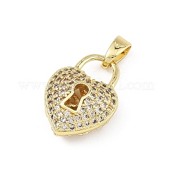 Brass Micro Pave Clear Cubic Zirconia Pendants&nbsp;CU-B002-06G