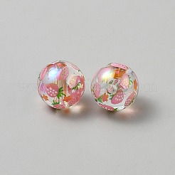 Printed Transparent Acrylic Beads&nbsp;OACR-TAC0013-17