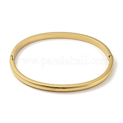 304 Stainless Steel Smooth Hinged Bangles&nbsp;BJEW-Q772-01G