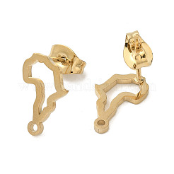 Ion Plating(IP) 304 Stainless Steel Stud Earring Findings&nbsp;STAS-I206-02G