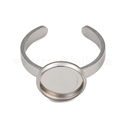 304 Stainless Steel Cuff Ring Components&nbsp;STAS-D372-07P-03