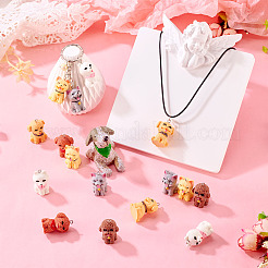 12Pcs 6 Styles Opaque Resin Pendants&nbsp;CRES-TA0001-50