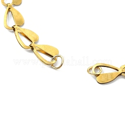 Brass Heart Link Chain Slider Bracelet Making&nbsp;AJEW-JB01603-01
