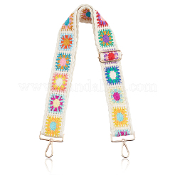 Ethnic Style Cloth Embroidery Colorful Flower Webbing Bag Straps&nbsp;DIY-WH20053-22A