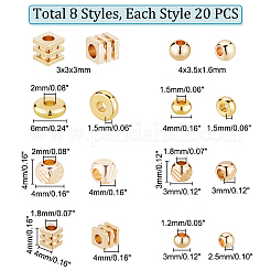 160Pcs 8 Styles Brass Spacer Beads&nbsp;KK-HY0001-07