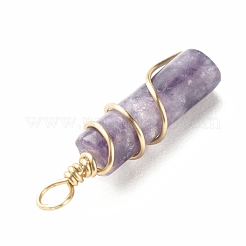 Natural Lepidolite Pendants&nbsp;PALLOY-JF01453-09